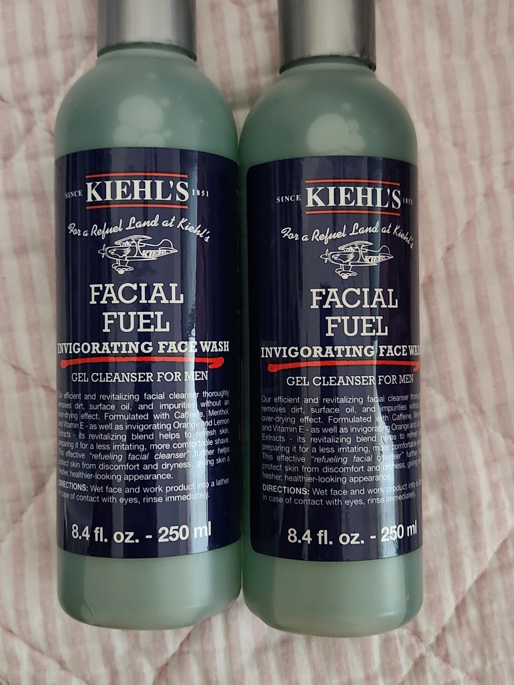 NWT Kiehl’s Facial Fuel Invigorating Face Wash for Men - Set of 2 (8.4 fl oz)